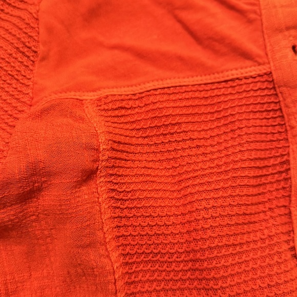 Soft Surroundings terracotta orange rust medium Henley top nwt cotton linen - Picture 10 of 10